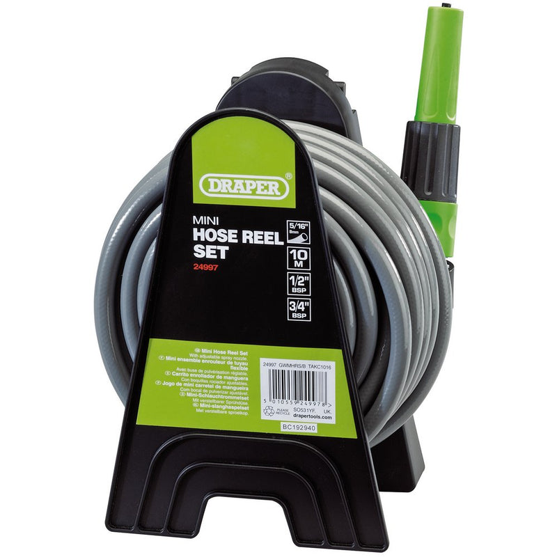 Mini Hose Reel Set, 8mm Bore, 10m