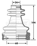 Borg & Beck Cv Joint Boot Kit Part No -BCB6196