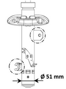 KYB Shock Absorber Fr (Qag181532) - 3338008