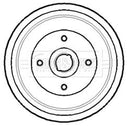 Borg & Beck Brake Drum (Single) -BBR7143