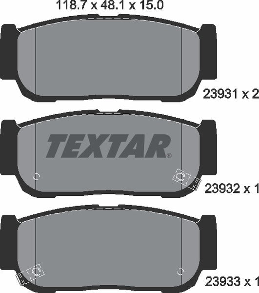 Textar Brake Pad Set - 2393101