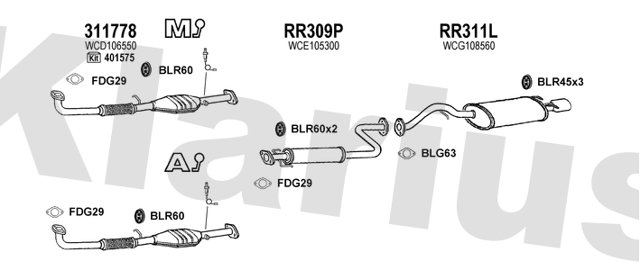 Klarius 311778 - Catalyst Type Approved  - Fits Rover 25 1.6