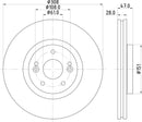Mintex Brake Discs fits -Renault V345:5 MDC1774 (also fits other vehicles)