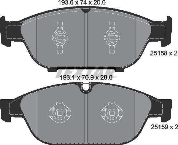 Textar Brake Pad Set - 2515802
