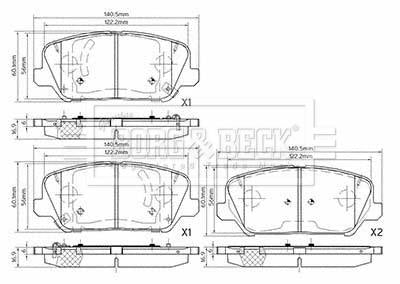 Borg & Beck Front Brake Pad Set -BBP2578