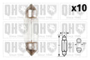 QH 12v 10w S8.5d 11 X 30 Festoon Bulb pk10 - QBL269