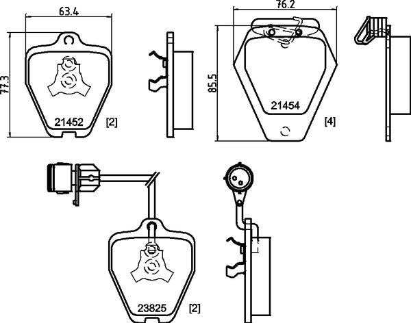 Mintex Brake Pad Set fits -Audi MDB1751 (also fits other vehicles)