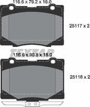 Textar Brake Pad Set - 2511701