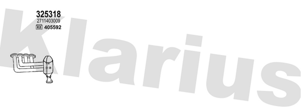 Klarius 325318 - Catalyst Type Approved  - Fits Mercedes C 180 Kompressor