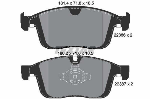 Textar Brake Pad Set - 2238601