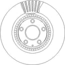 Disctech Brake Disc - Fits Audi, Mazda - ABD3833 - Front Axle