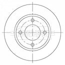 Borg & Beck Brake Disc Pair Part No -BBD5376