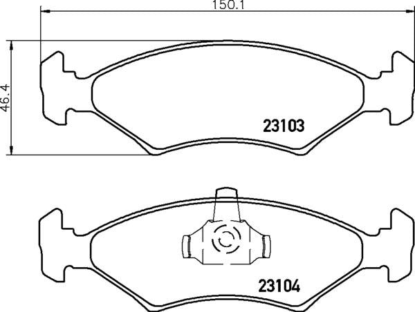 Mintex Brake Pad Set fits -Ford Mazda TVR Westfield MDB1883 (also fits other vehicles)