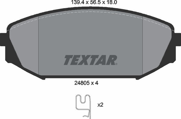 Textar Brake Pad Set - 2480501