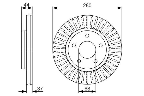 Bosch Brake Disc > Pair (Hgv) Part No - 0986479A28