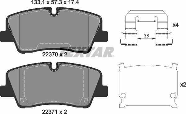 Textar Brake Pad Set - 2237001
