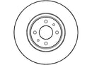 Disctech Brake Disc - Fits Abarth, Honda - ABD2061 - Front Axle