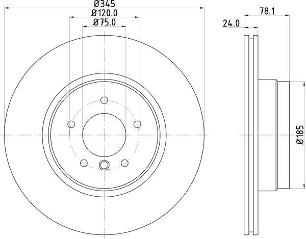 Mintex Brake Discs fits -BMW V288:5 MDC2331 (also fits other vehicles)