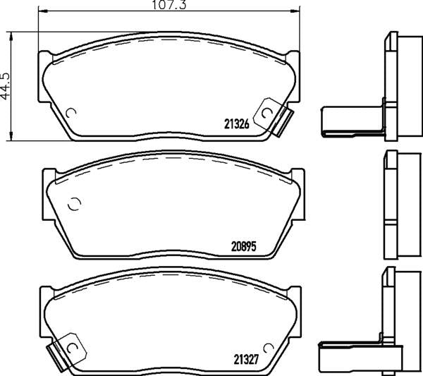 Mintex Brake Pad Set fits -Honda MDB1244 (also fits other vehicles)