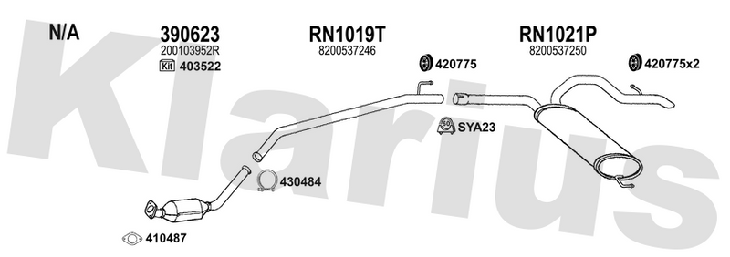 Klarius 390623 - Diesel Particulate Filter  - Fits Nissan Primastar 2.0 DPF