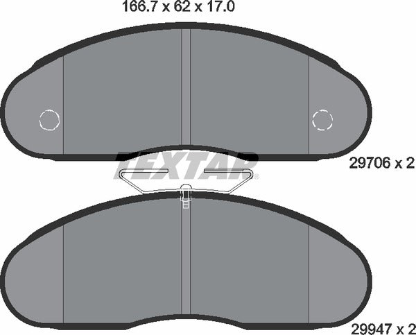 Textar Brake Pad Set - 2970602