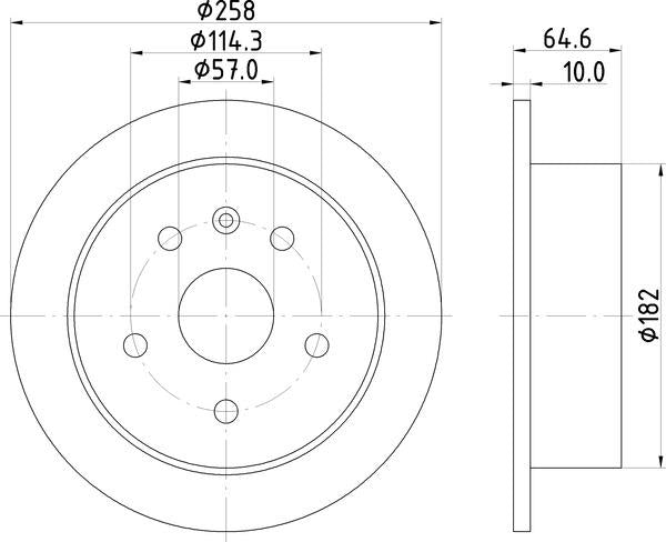 Mintex Brake Discs fits -Daewoo S258:5 MDC1399 (also fits other vehicles)