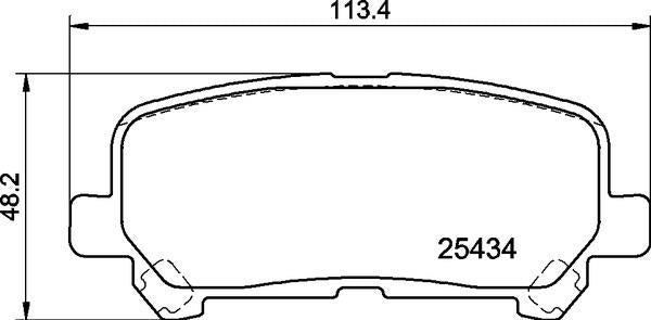 Mintex Brake Pad Set fits - MDB3457 (also fits other vehicles)