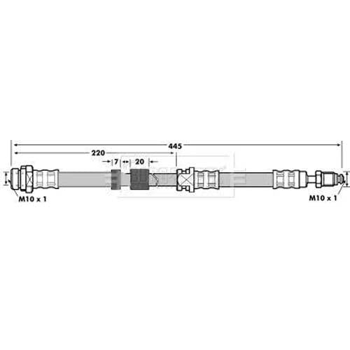 Borg & Beck Brake Hose Part No -BBH7079