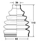 Borg & Beck Cv Joint Boot Kit Part No -BCB6080