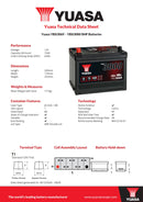 Yuasa YBX3069 - 3069 SMF Car Battery - 4 Year Warranty