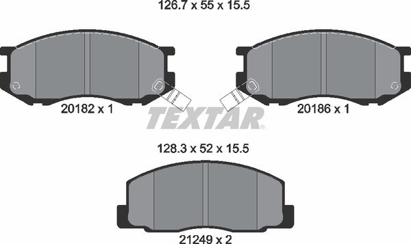 Textar Brake Pad Set - 2018201