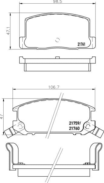 Toyota Brake Pad Set - Padtech PAD1325