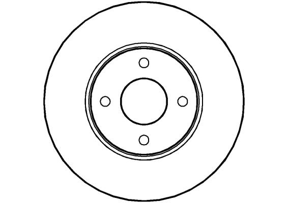 Disctech Brake Disc - Fits Citroën, Ford - ABD3387 - Front Axle