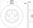 Mintex Brake Discs fits -Toyota V322:5 MDC2050 (also fits other vehicles)
