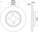 Mintex Brake Discs fits -Suzuki V280:4 MDC2869C (also fits other vehicles)