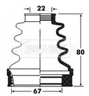 Borg & Beck Cv Joint Boot Kit Part No -BCB2870
