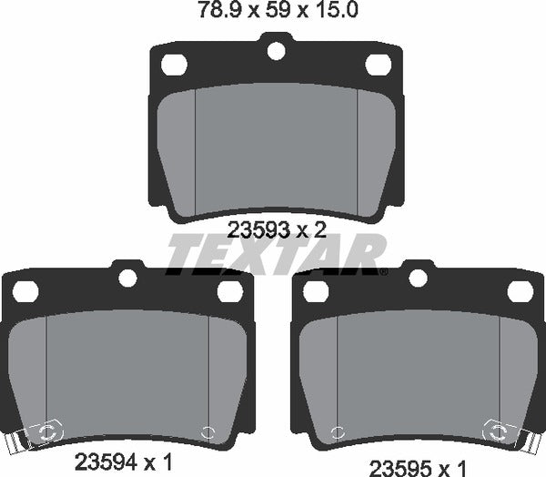 Textar Brake Pad Set - 2359301