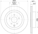Mintex Brake Discs fits -Nissan S300:5 MDC2615 (also fits other vehicles)