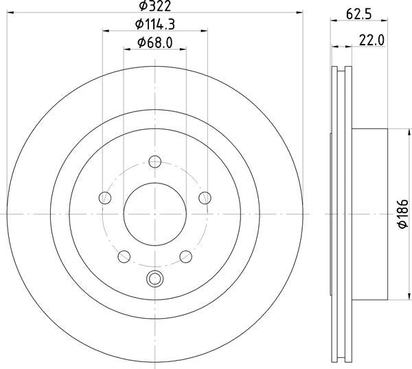 Mintex Brake Discs fits -Nissan S300:5 MDC2615 (also fits other vehicles)