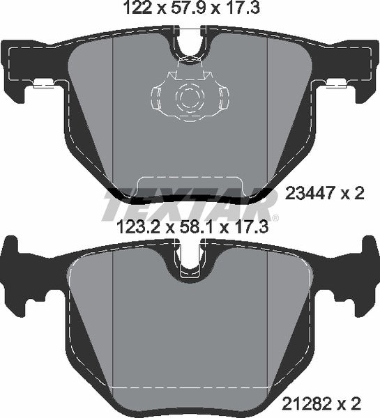 Textar Brake Pad Set - 2344702