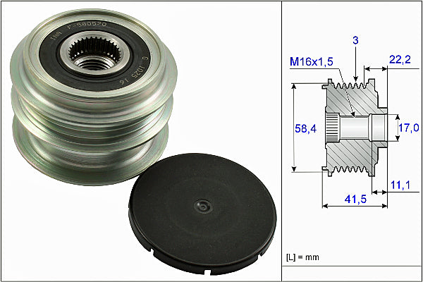 INA Alternator Freewheel Clutch - Part No - 535026910