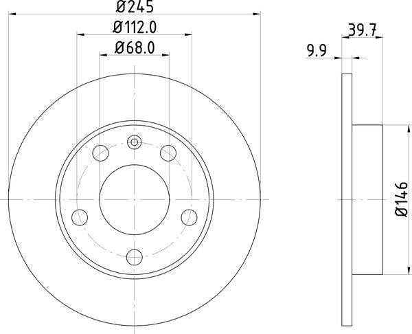 Mintex Brake Discs fits -Audi Seat S280:5 MDC1523C (also fits other vehicles)
