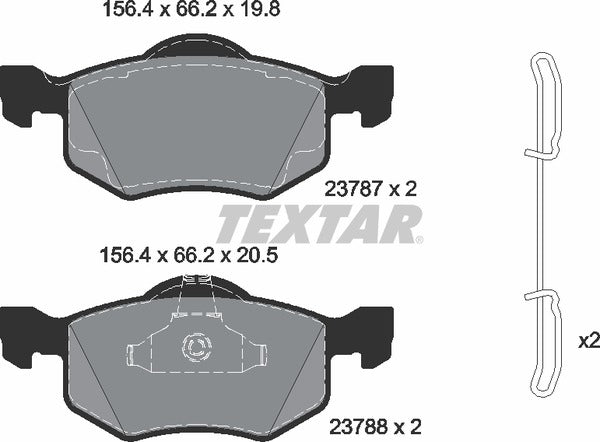 Textar Brake Pad Set - 2378704
