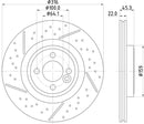 Mintex Brake Discs fits -Mini V308:5 MDC2725 (also fits other vehicles)