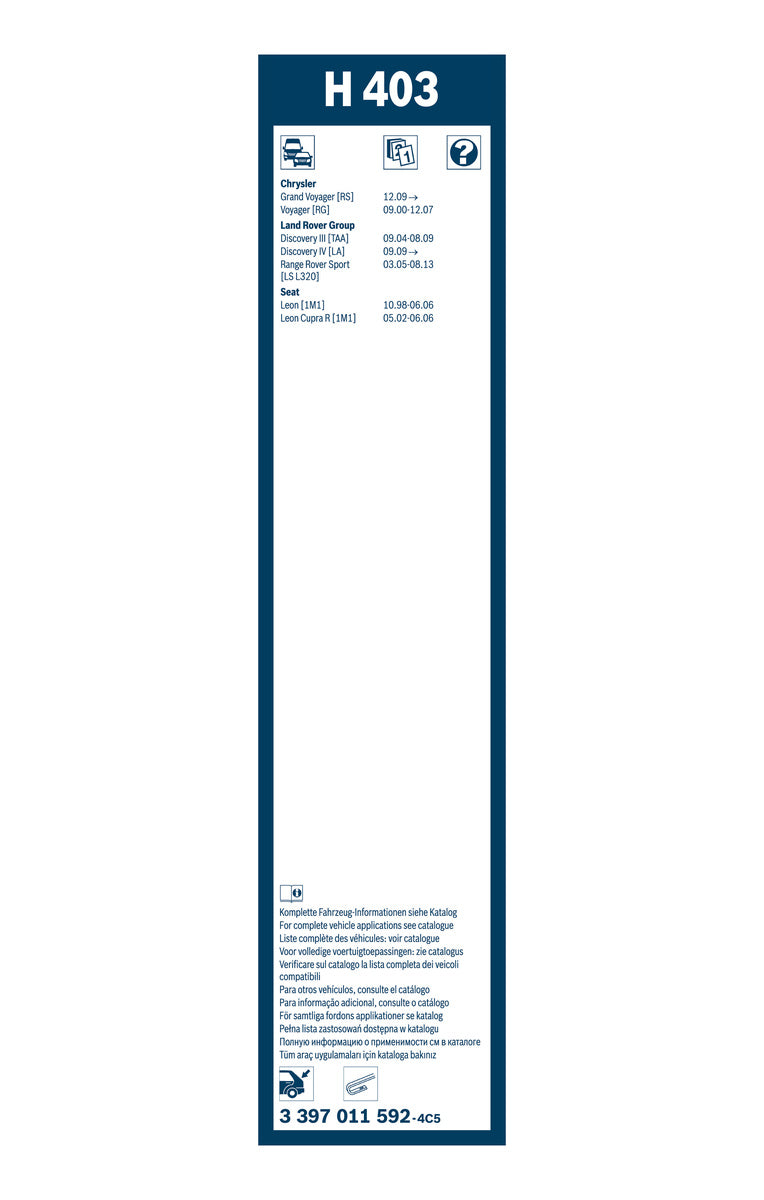 Bosch Aerotwin Front Wiper Blade Set - 650/450mm - A524S