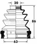 Borg & Beck Cv Joint Boot Kit Part No -BCB2817