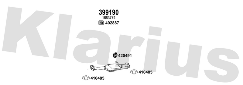 Klarius 399190 - Diesel Particulate Filter  - Fits Ford Kuga 2.0TDCi