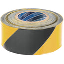 Draper Barrier Tape BLK/YLW 75mmx500m - 69009