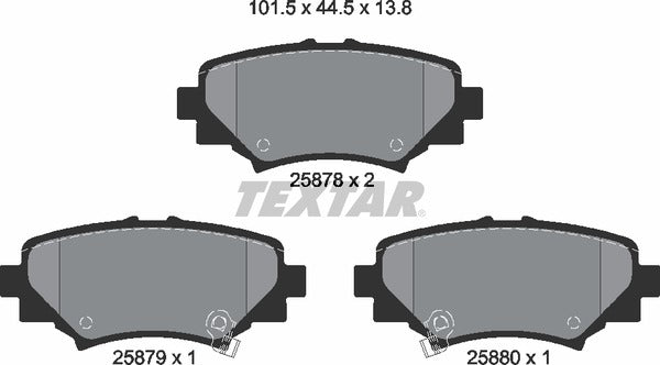 Textar Brake Pad Set - 2587801
