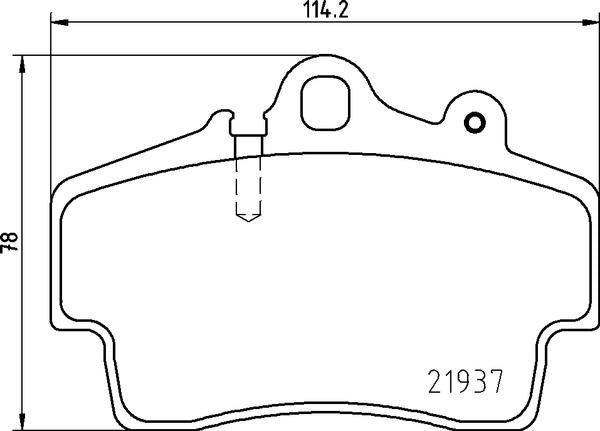 Mintex Brake Pad Set fits -Porsche MDB1873 (also fits other vehicles)